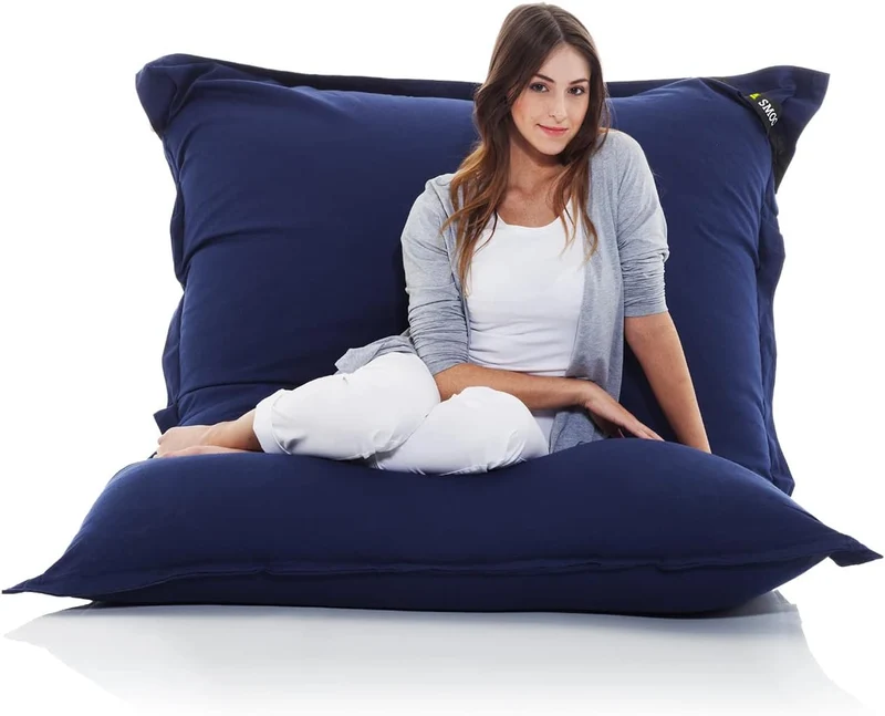 Smoothy Sitzsack Classic Cotton 180x140 cm – Indigo-Blau