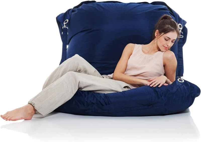SMOOTHY Sitzsack XXL - Robustes Outdoor Sitzkissen - Mitternachts-Blau