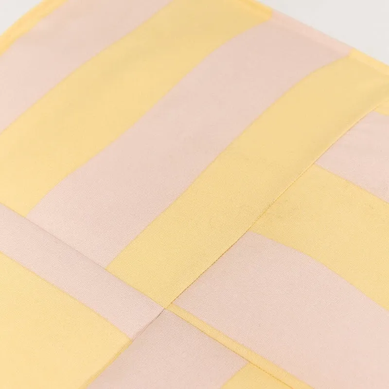 Pouf d'extérieur ottoman en tissu déperlant à rayures jaune et rose 55 x 35 cm Otto - Nobodinoz