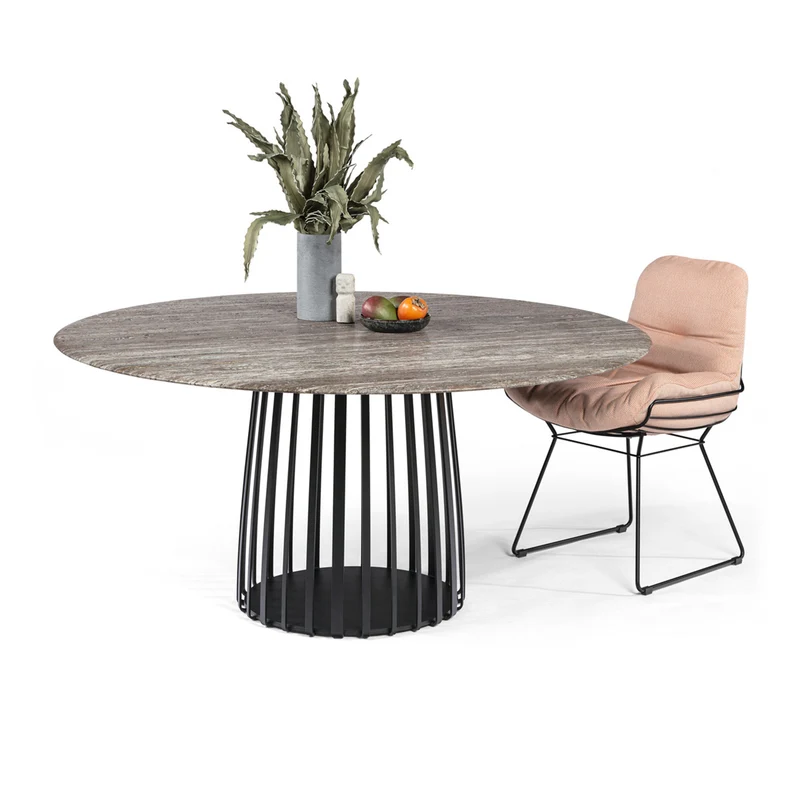 Janua Outdoor Tisch | BC 07 Basket rund Stein
