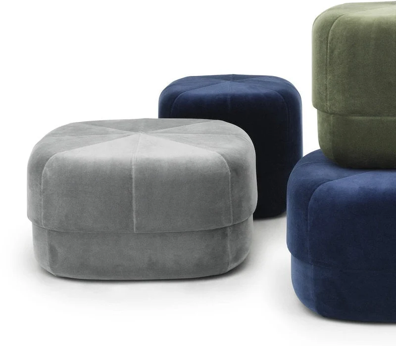 Pouf en velours 46 cm bleu foncé Circus foncé bleu - Normann Copenhagen