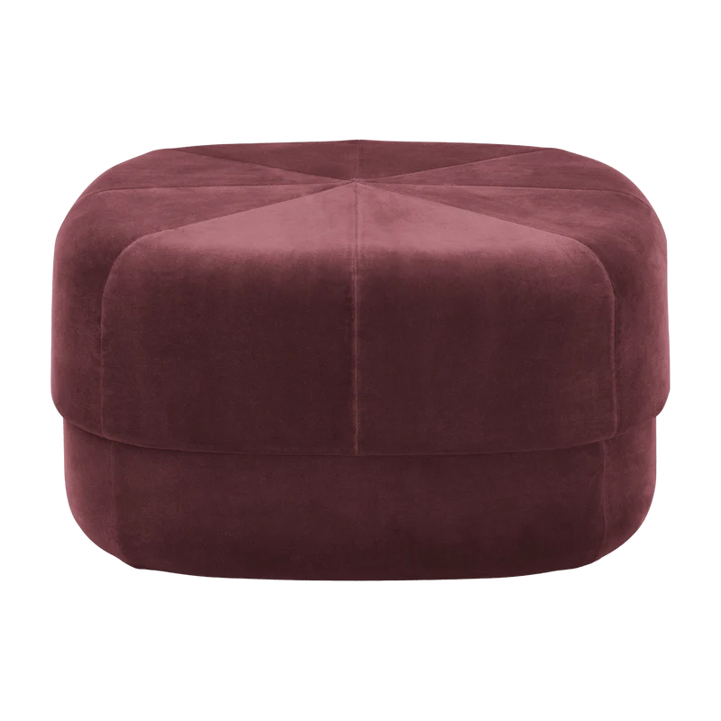 Pouf en velours 65 cm bordeaux Circus foncé rouge - Normann Copenhagen