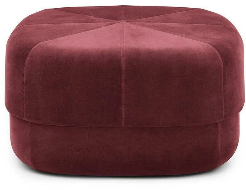 Pouf en velours 65 cm bordeaux Circus foncé rouge - Normann Copenhagen