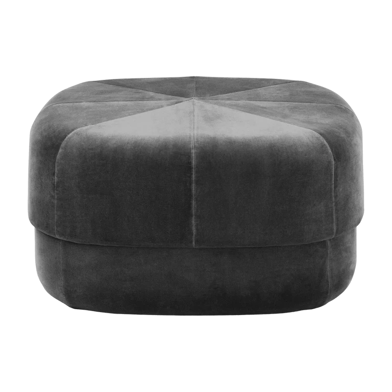 Pouf en velours 65 cm gris Circus Grey - Normann Copenhagen
