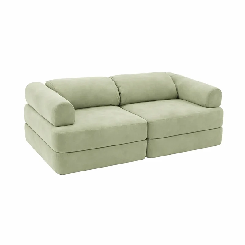 Modulares Spielsofa 120 cm 6-teilig, Grün