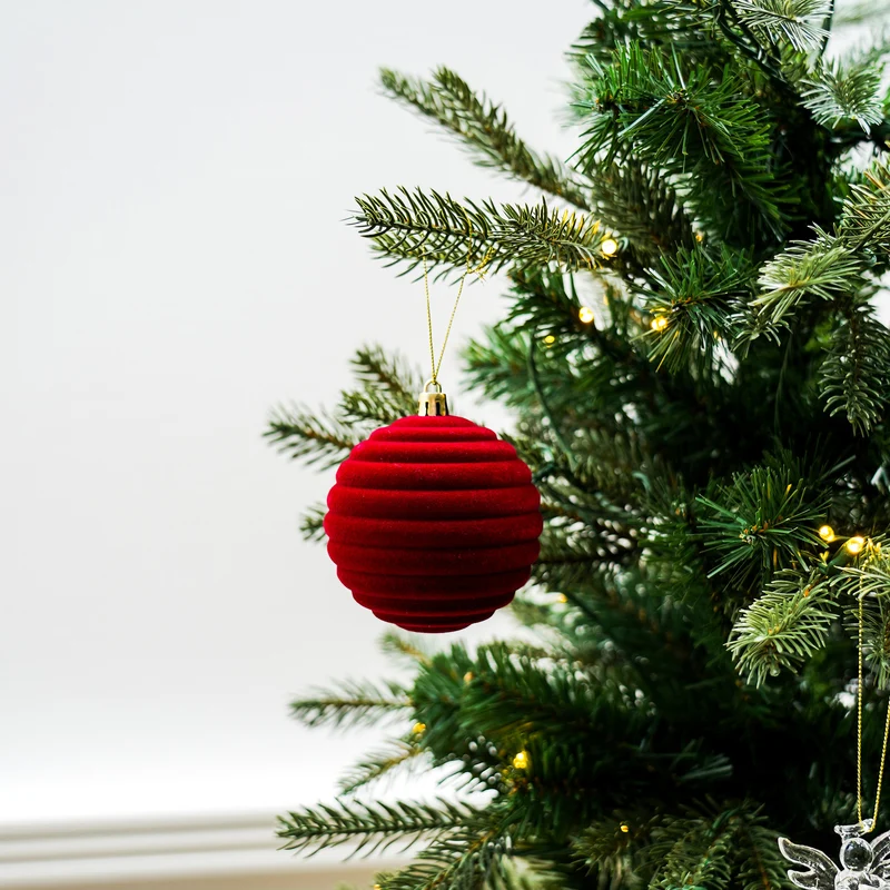 Weihnachtskugel aus Samt - 8 cm
