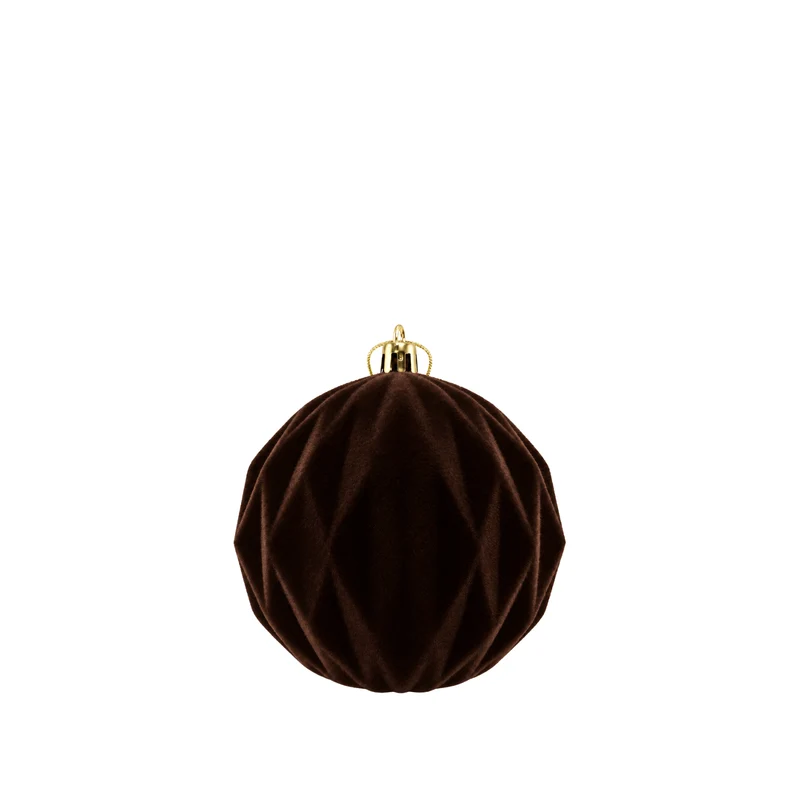 Weihnachtskugel aus Samt – 10 cm