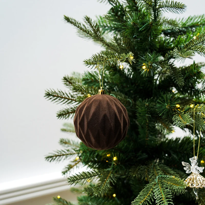 Weihnachtskugel aus Samt – 10 cm