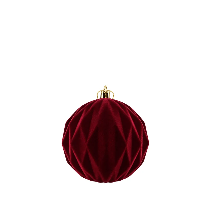 Weihnachtskugel aus Samt – 10 cm