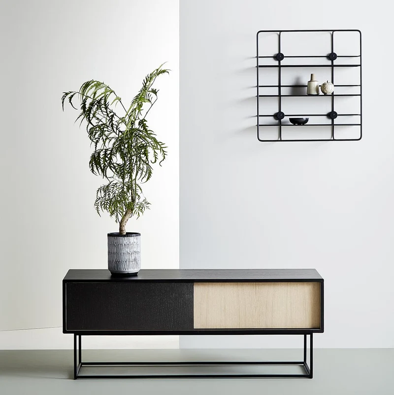 Console basse Virka bas Noir - Woud