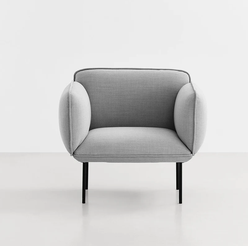 Fauteuil en laine gris Nakki - Woud