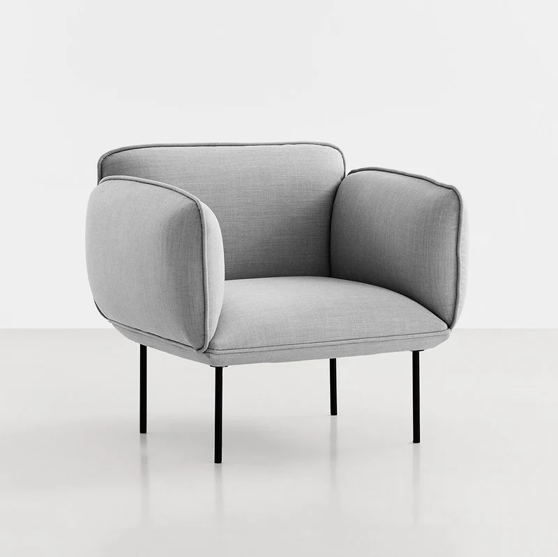 Fauteuil en laine gris Nakki - Woud
