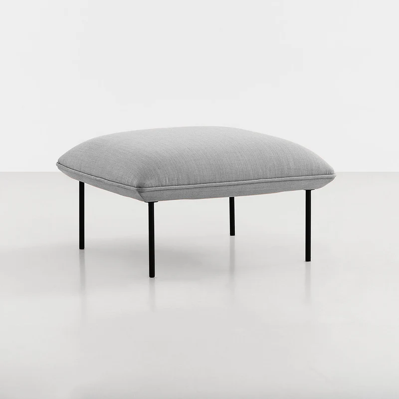 Ottoman en laine gris Nakki - Woud