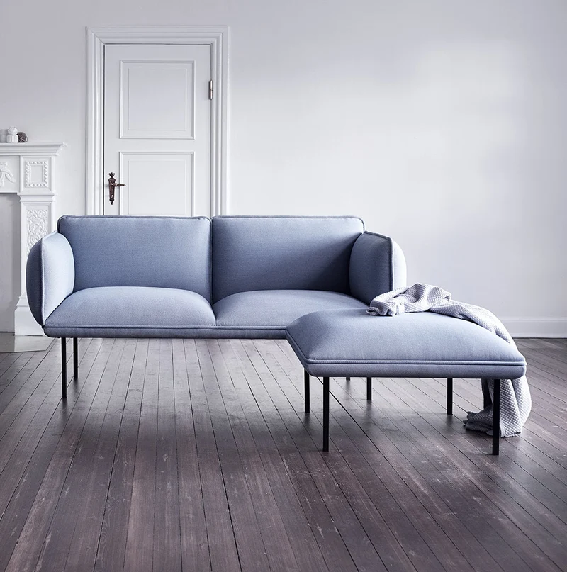 Ottoman en laine gris Nakki - Woud