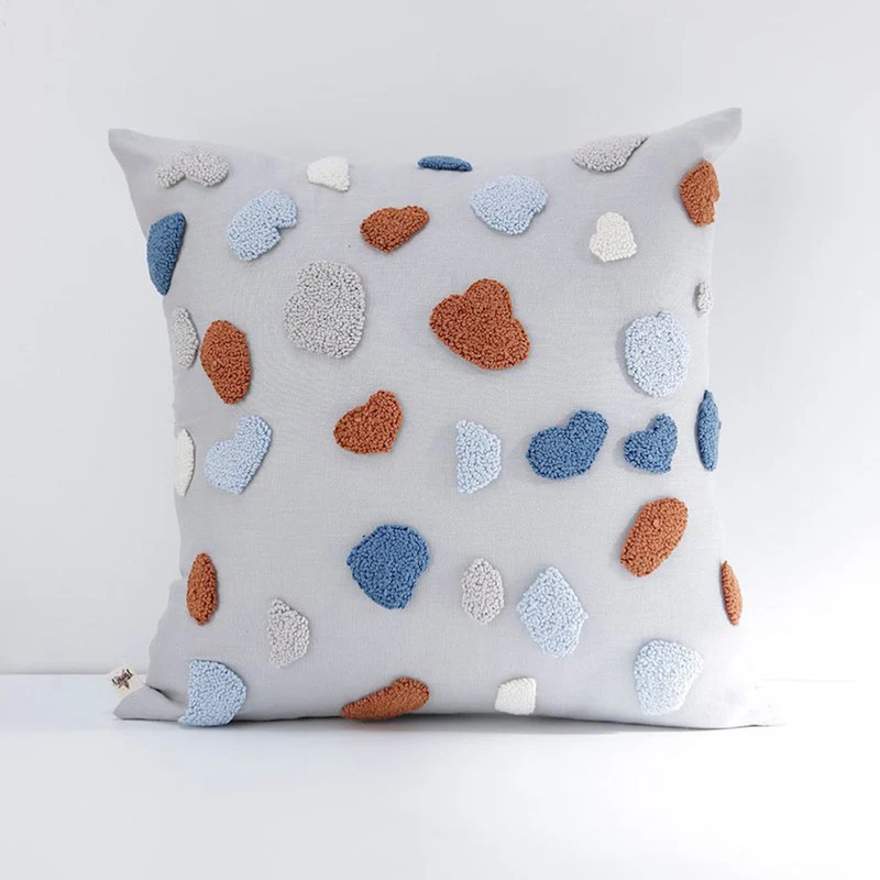 Kissen Terrazzo Muster 40x40 cm, Leinen