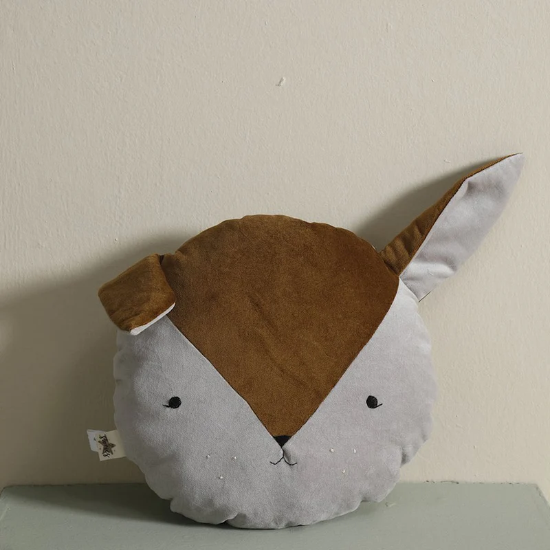 Rehkitz-Junges Kissen 35x42 cm, Samtstoff