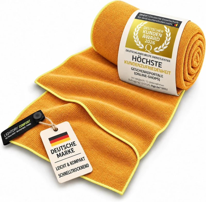 Premium Mikrofaser Reisehandtuch 80x40 cm - Schnelltrocknend & Leicht