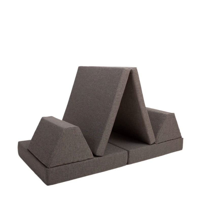 Spielmatratzen-Sofa Set 4-teilig Dunkelbraun, handgefertigt
