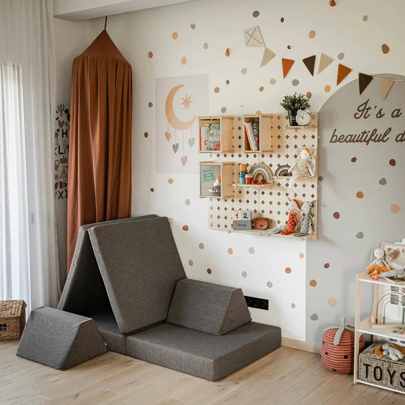Spielmatratzen-Sofa Set 4-teilig Dunkelbraun, handgefertigt