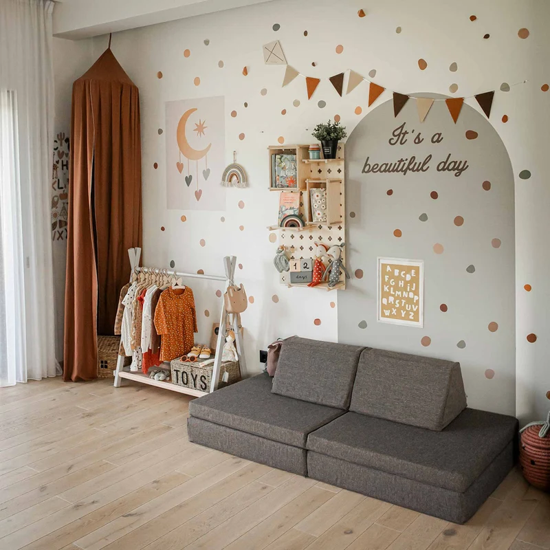 Spielmatratzen-Sofa Set 4-teilig Dunkelbraun, handgefertigt