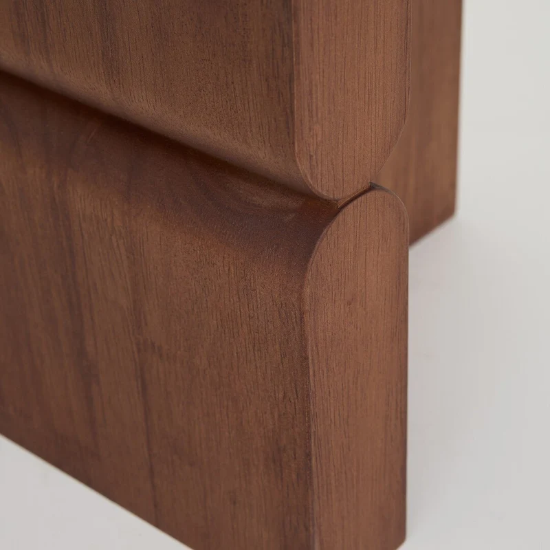 Table d'appoint ronde en bois de frêne peint noyer marron 38 x 42,5 cm Noon - Nobodinoz