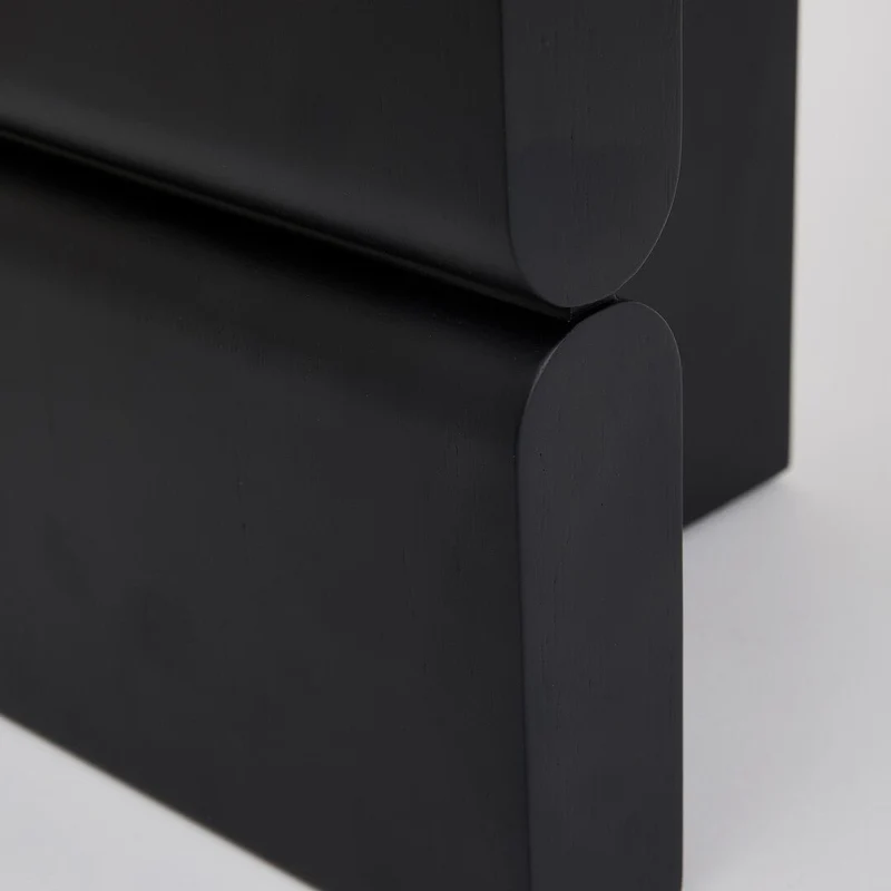 Table d'appoint ronde en bois de frêne peint noir 38 x 42,5 cm Noon - Nobodinoz