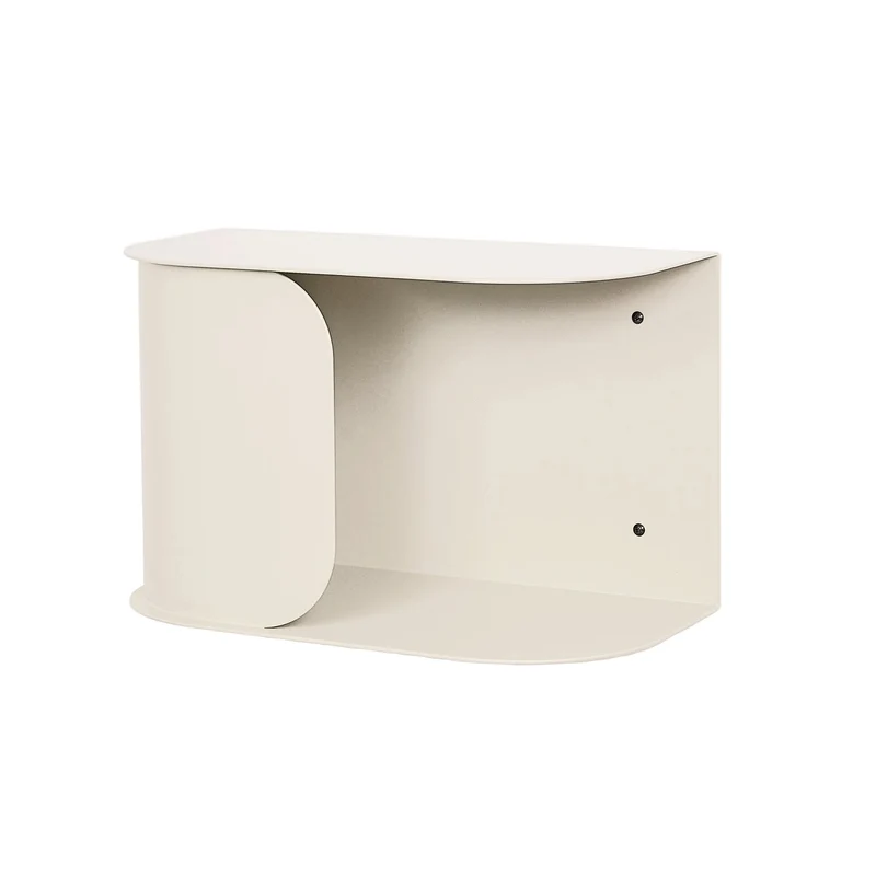 Table de chevet murale en acier ivoire 40 x 20,5 x 25 cm - Nobodinoz
