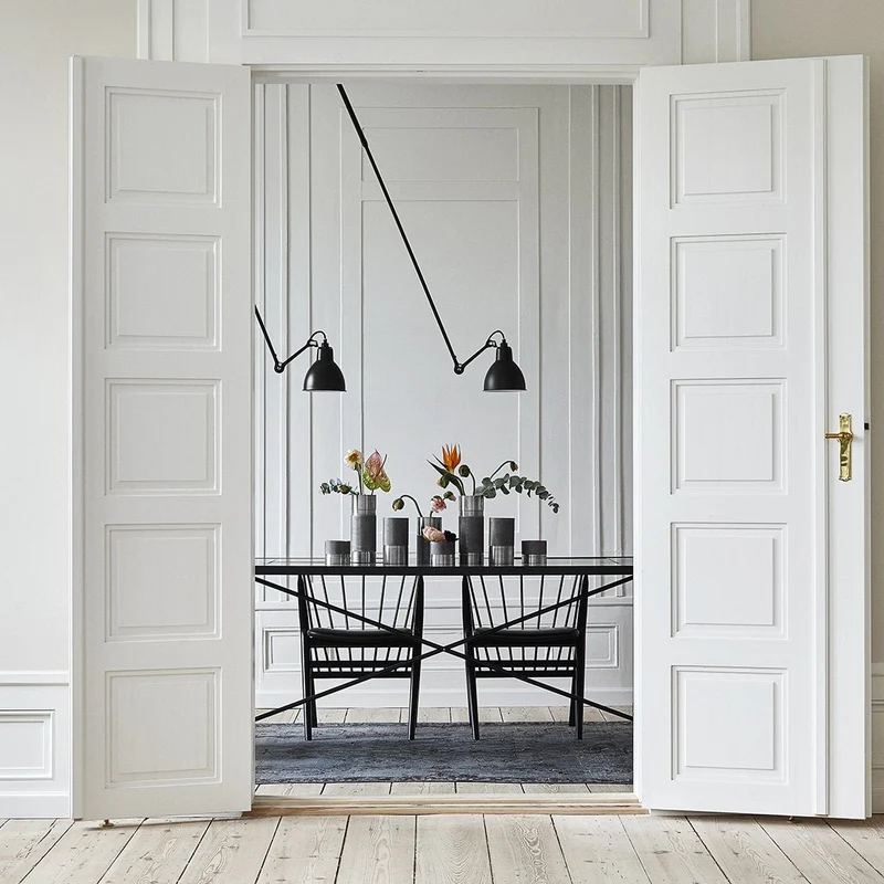 Table en marbre blanc et noir 185 cm - HANDVÄRK