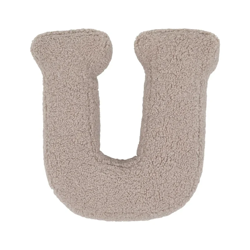 Betty's Home Buchstabenkissen U Mocha Bouclé