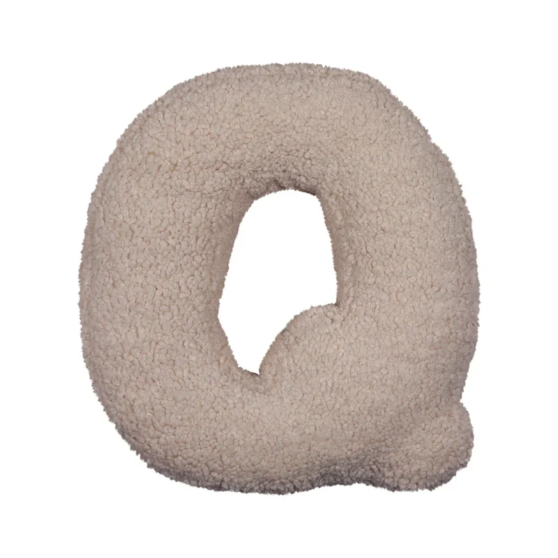 Betty's Home Buchstabenkissen Q Mocha Bouclé