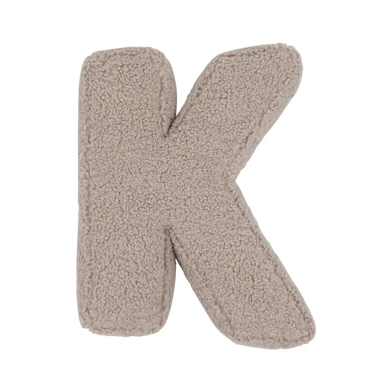 Betty's Home Buchstabenkissen K Mocha Bouclé