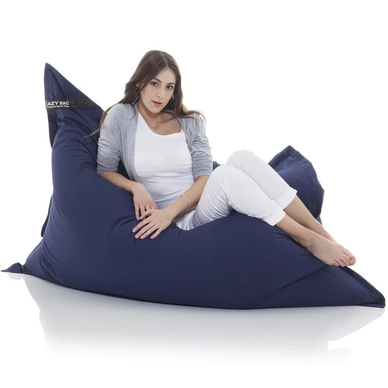 LazyBag XXL Sitzsack 180x140 cm aus Baumwolle – 360L Komfort