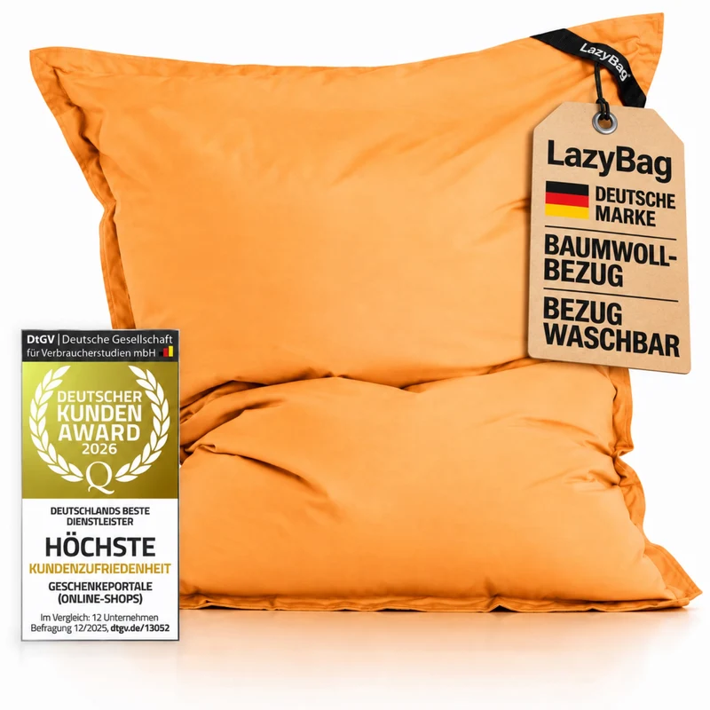 LazyBag XXL Sitzsack 180x140 cm aus Baumwolle – 360L Komfort