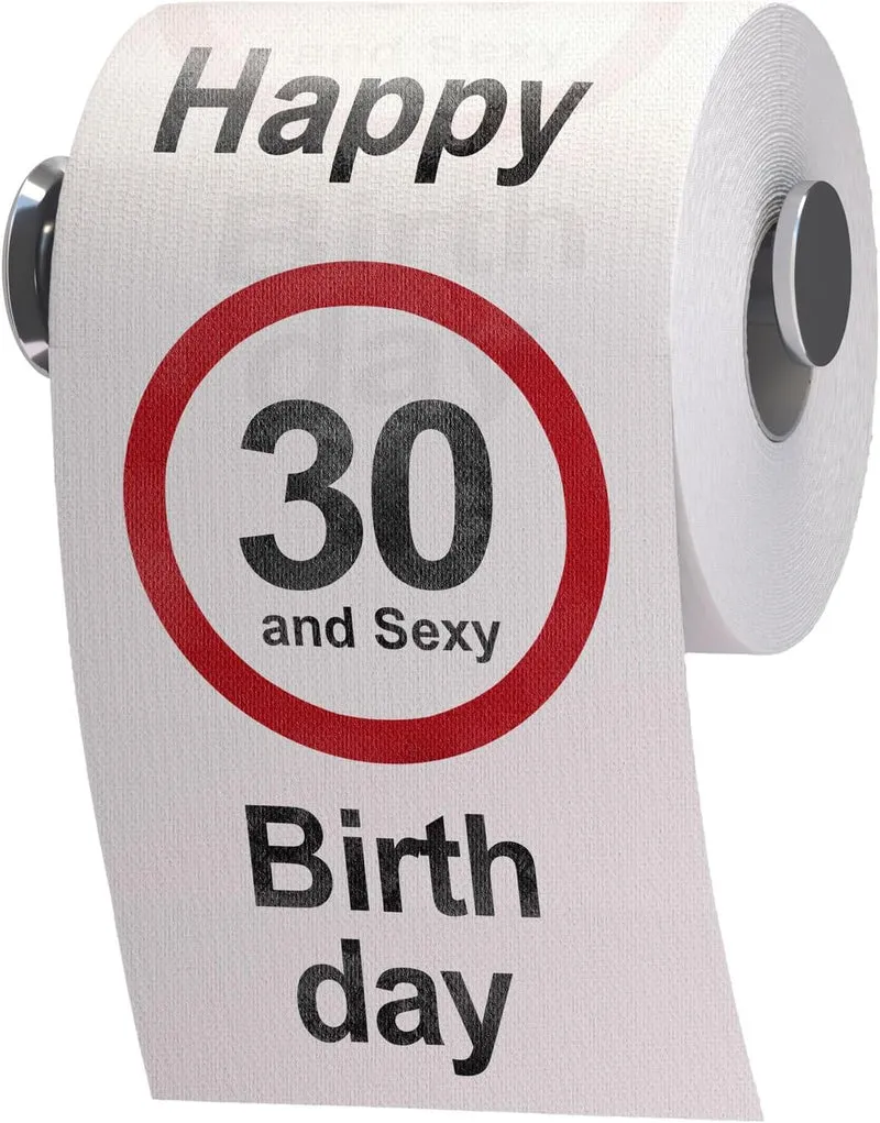Lustiges Toilettenpapier zum 30. Geburtstag – Geschenk-Highlight