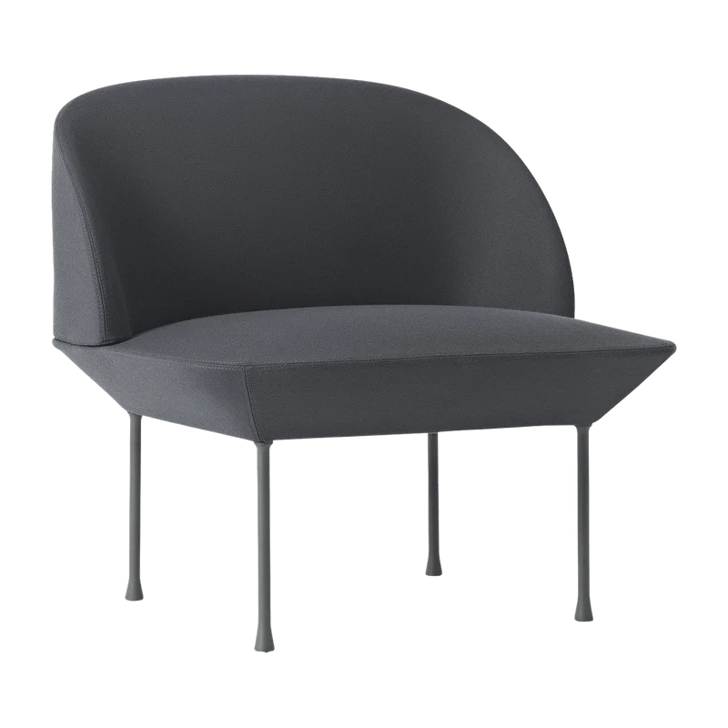 Fauteuil gris foncé pieds gris foncé Oslo - Muuto