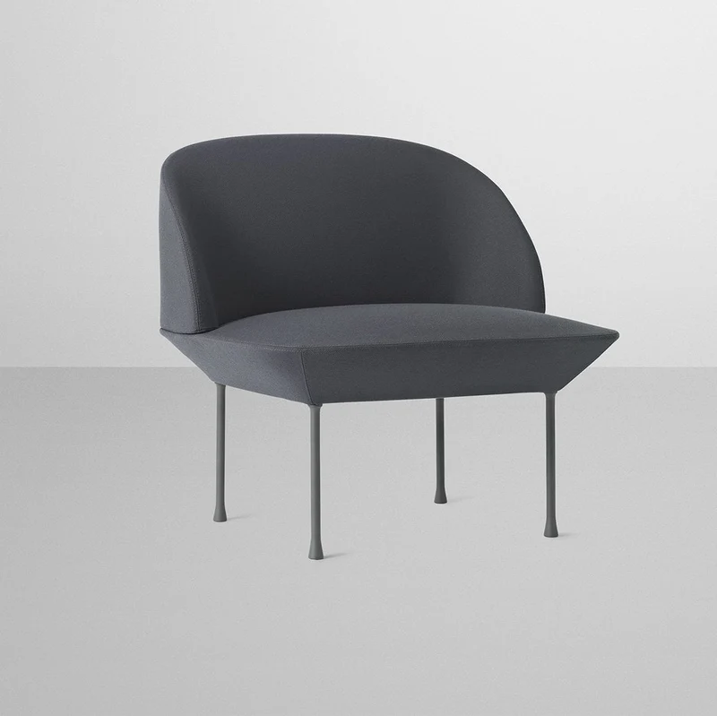 Fauteuil gris foncé pieds gris foncé Oslo - Muuto