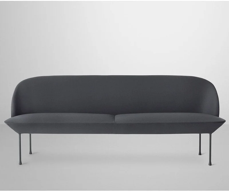 Canapé 3 places gris foncé Oslo - Muuto