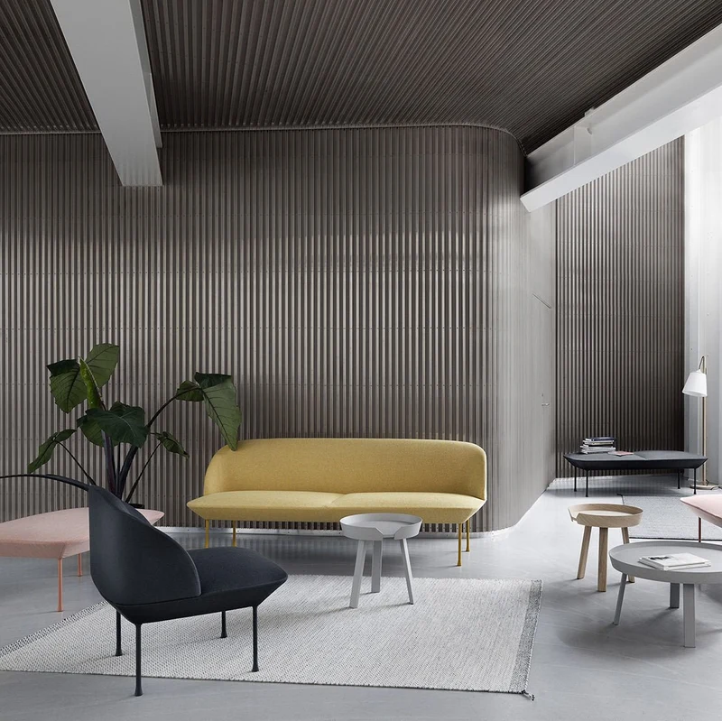 Canapé 3 places gris foncé Oslo - Muuto