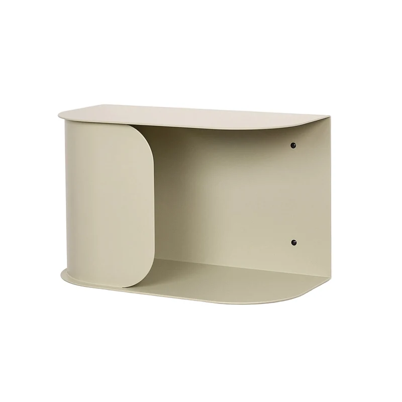 Table de chevet murale en acier vert sauge 40 x 20,5 x 25 cm - Nobodinoz