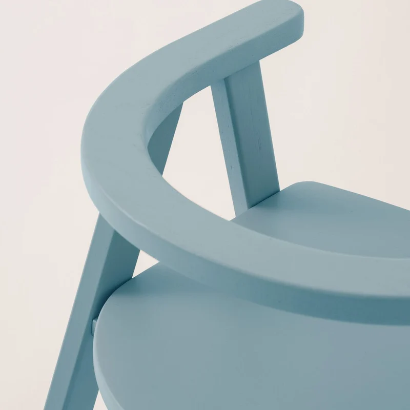 Chaise enfant en bois de hêtre bleu Growing Green - Nobodinoz