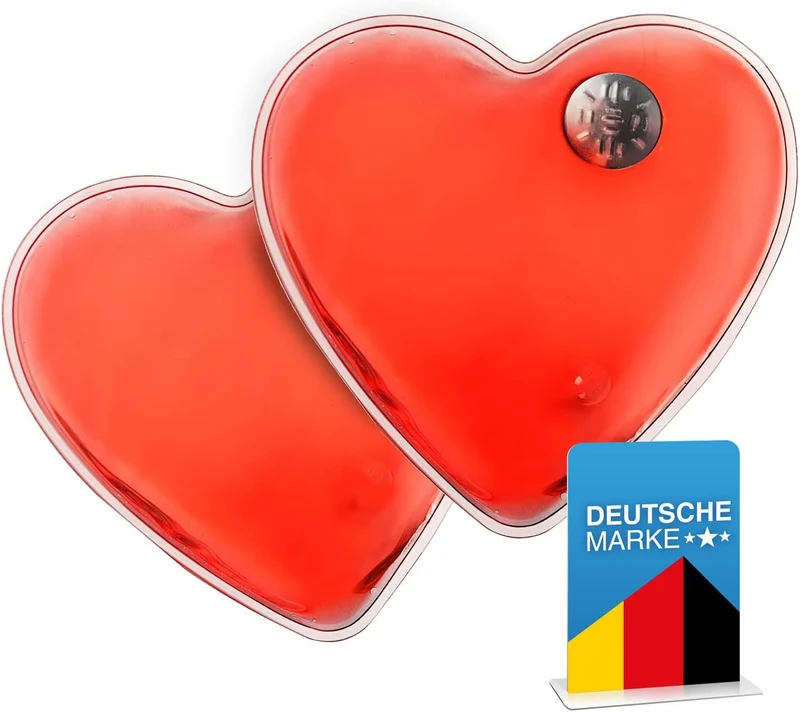 2x Taschenwärmer Herzform - Sofort-Wärmekissen für kalte Hände