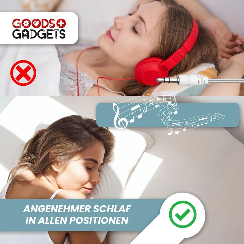 Kissenlautsprecher zum Einschlafen - Flach & Diskret (3,5mm Klinke)