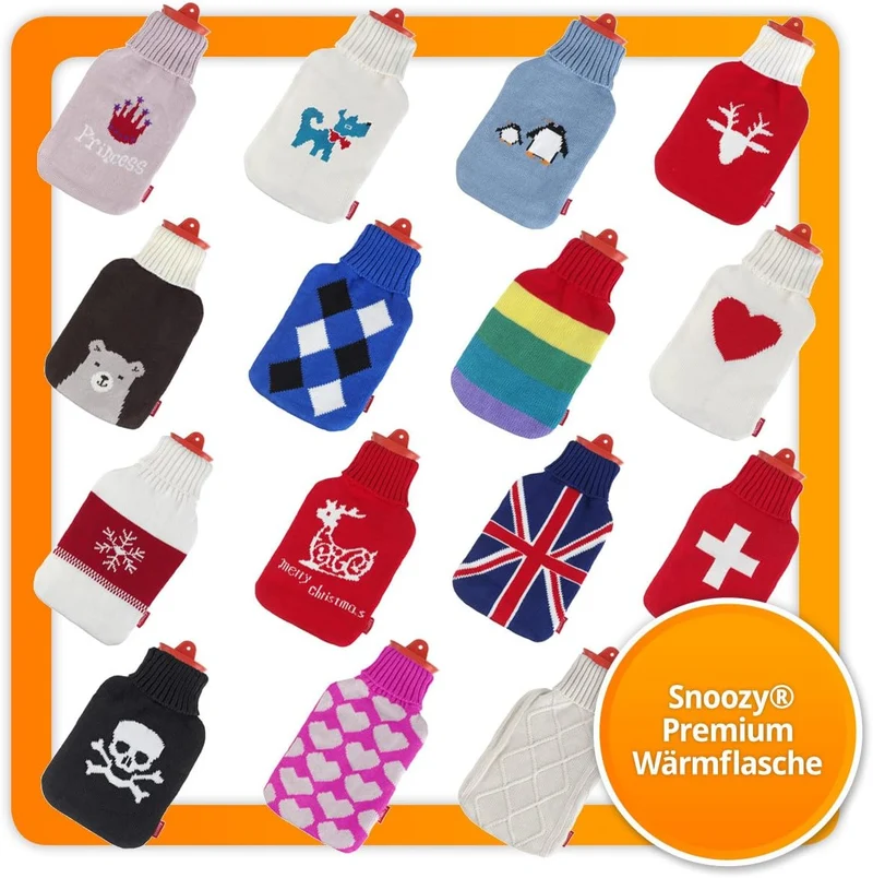 Snoozy 2L Wärmflasche mit Prinzessin-Bezug - Weich & Langlebig