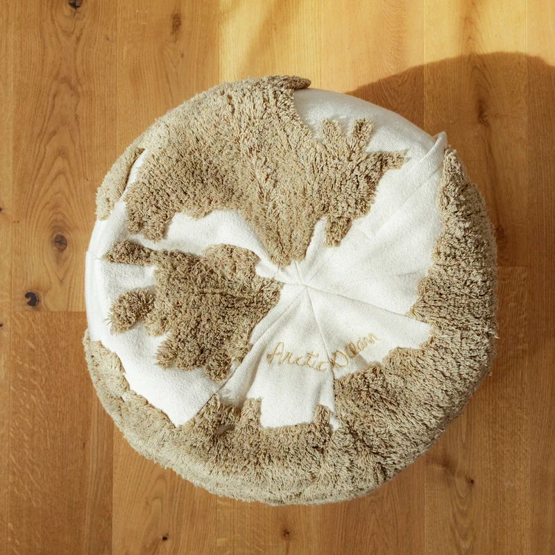 Pouf Weltkarte
