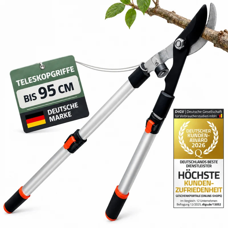Teleskop-Astschere - Professionelle Baumschere bis 95 cm