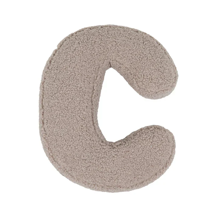 Betty's Home Buchstabenkissen C Mocha Bouclé