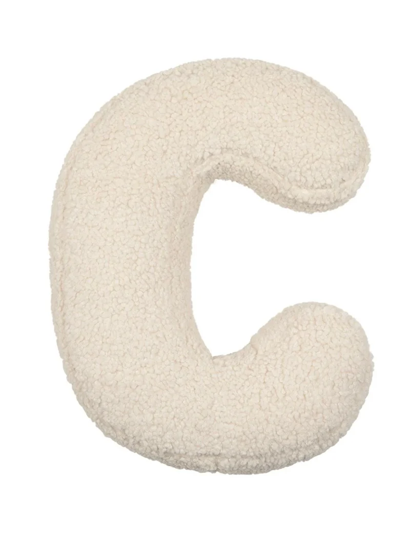 Betty's Home Buchstabenkissen C Creme Bouclé