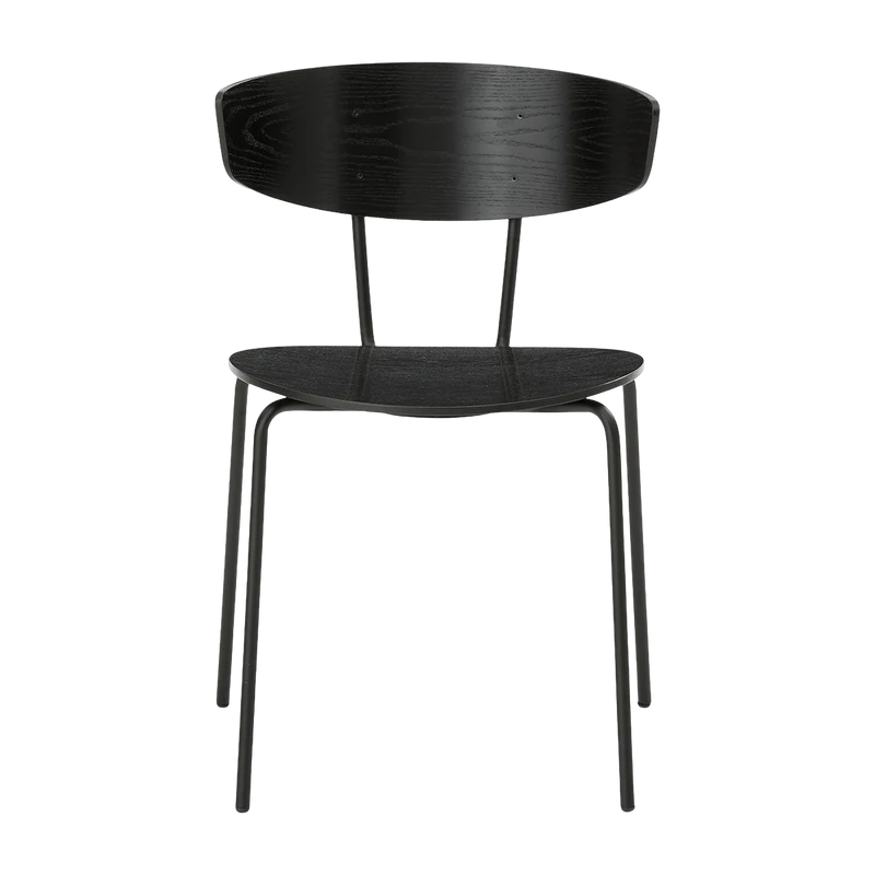 Chaise empilable bois et métal Herman Noir - Ferm Living