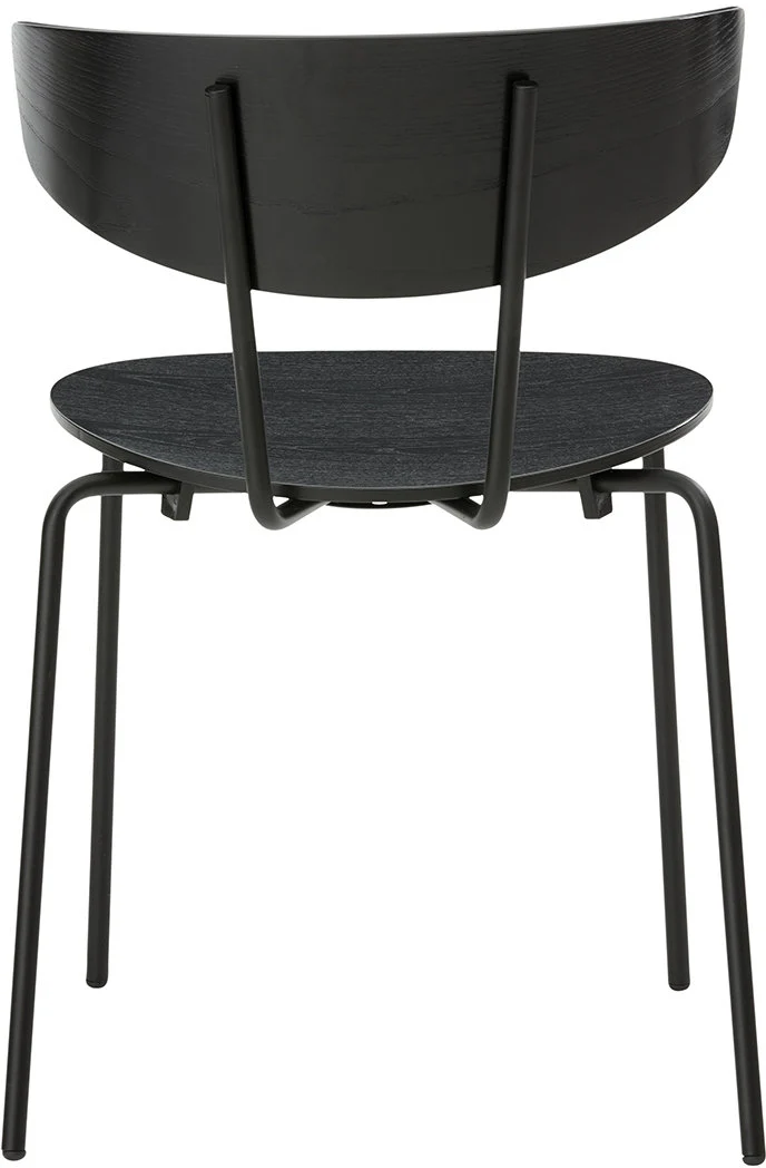 Chaise empilable bois et métal Herman Noir - Ferm Living