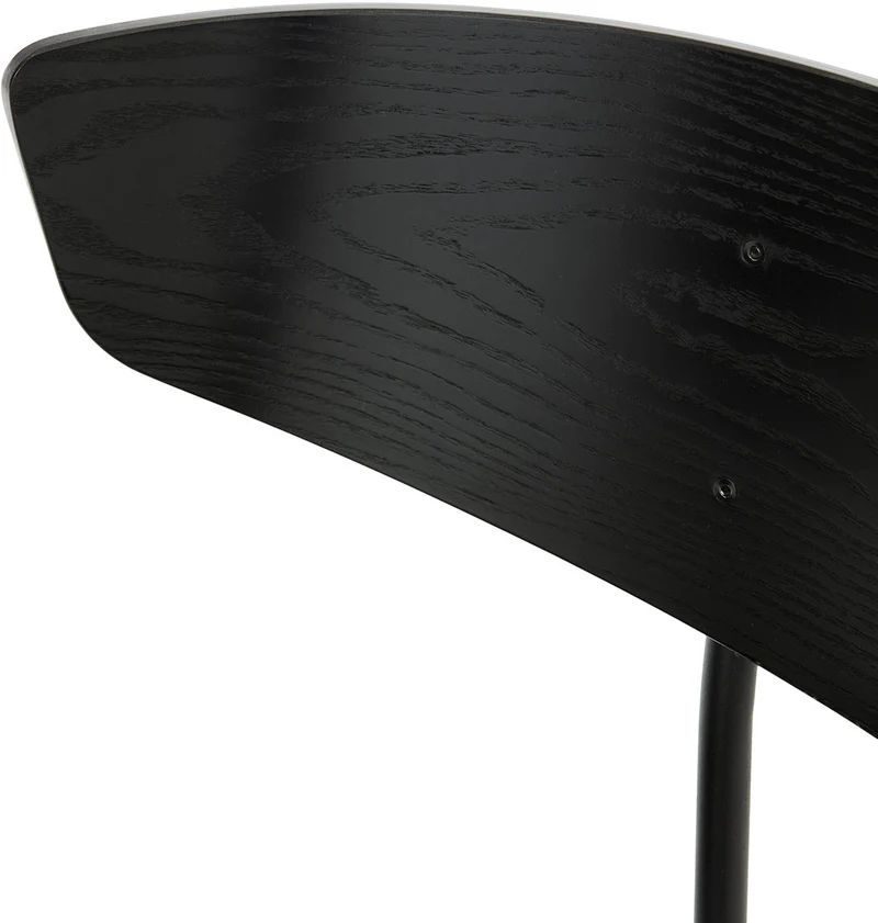 Chaise empilable bois et métal Herman Noir - Ferm Living